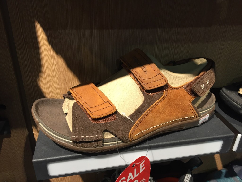 It's pretty cool that they make special sandals for people who have lost their toes. Seems like it would be a niche market, but they've got it covered.