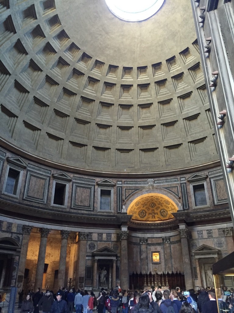 Architecturally impressive on the inside. Built around the first century, and still the world's largest unreinforced concrete dome.